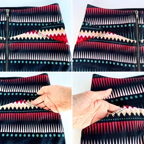 Divided / H&M Colourful Geometric Aztec Patterned Mini Skirt - Picture 2 of 14